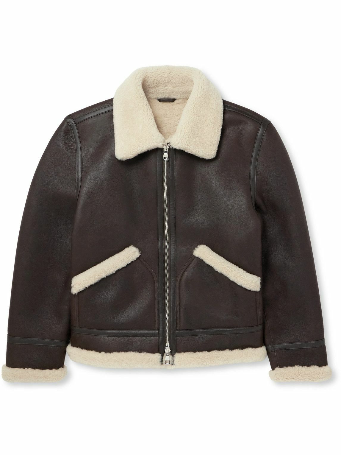 rare Roen sheepskin jacket ナポレオン pea Grey Shearling RAF Jacket