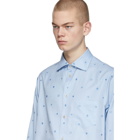 Gucci Blue Cotton Symbols Shirt