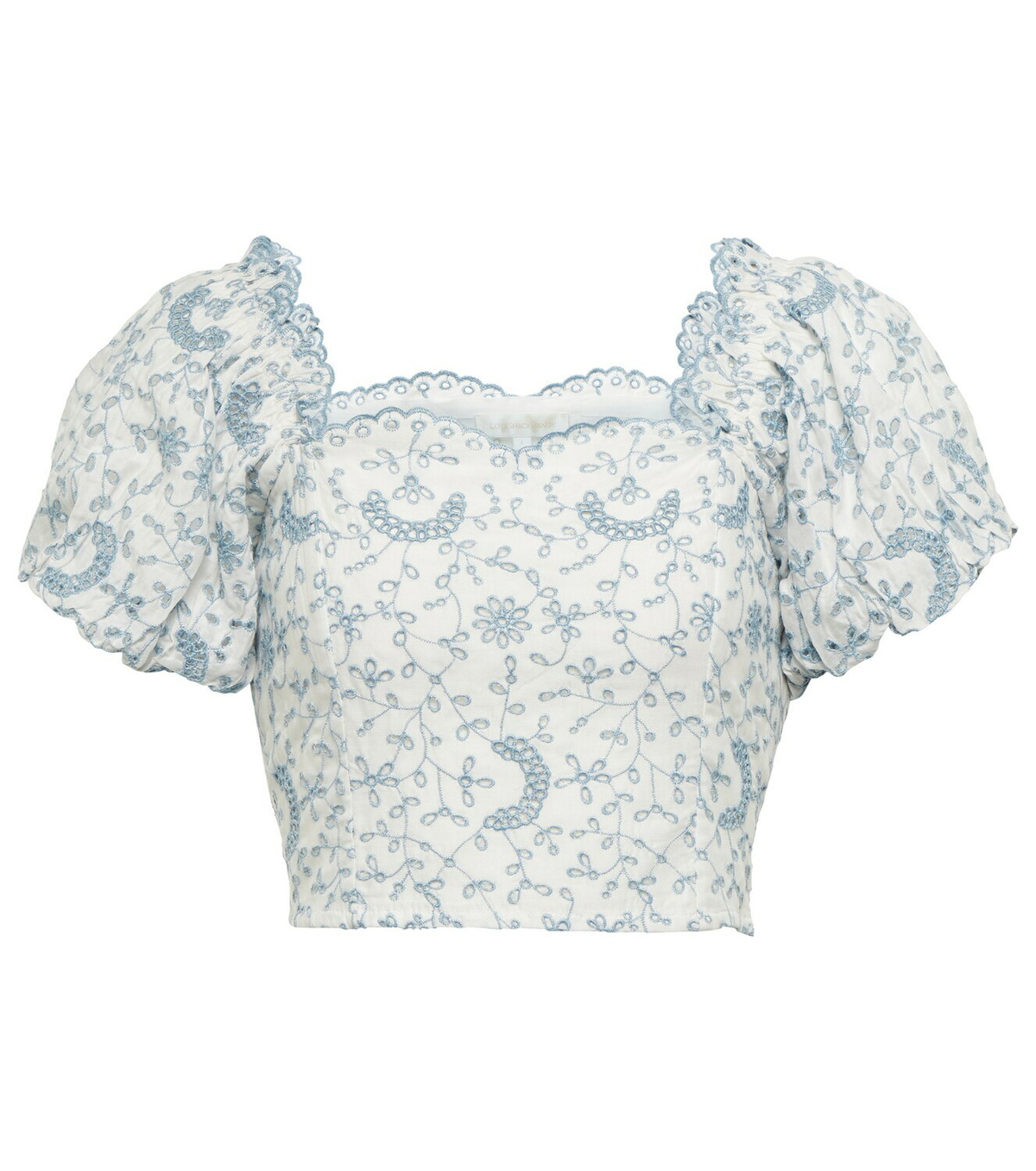 LoveShackFancy Melina broderie anglaise crop top LoveShackFancy