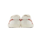 rag and bone White and Red Canvas Court Sneakers