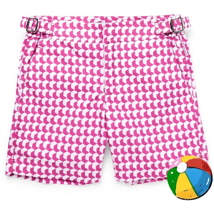 Photo: Orlebar Brown - Boys Ages 4-12 Russell Aruba Printed Swim Shorts - Men - Pink