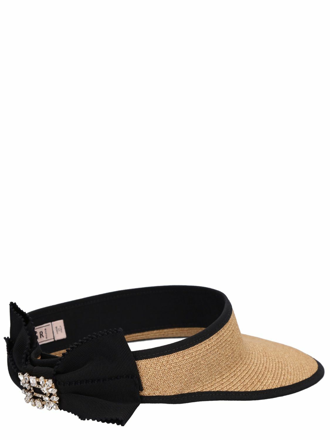 ROGER VIVIER - Broche Vivier Buckle Straw-effect Visor Roger Vivier