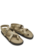 A.emery Elbert Leather Sandals Beige