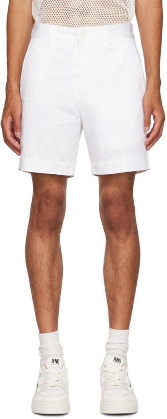 Photo: AMI Paris White Chino Shorts