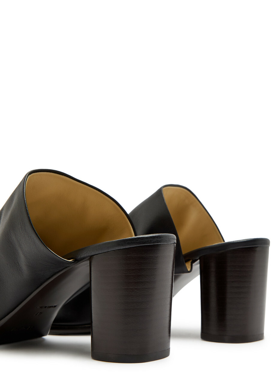 Lemaire Glove 80 Leather Mules Dark Brown