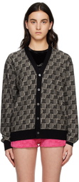 MISBHV Black & Beige Monogram Cardigan