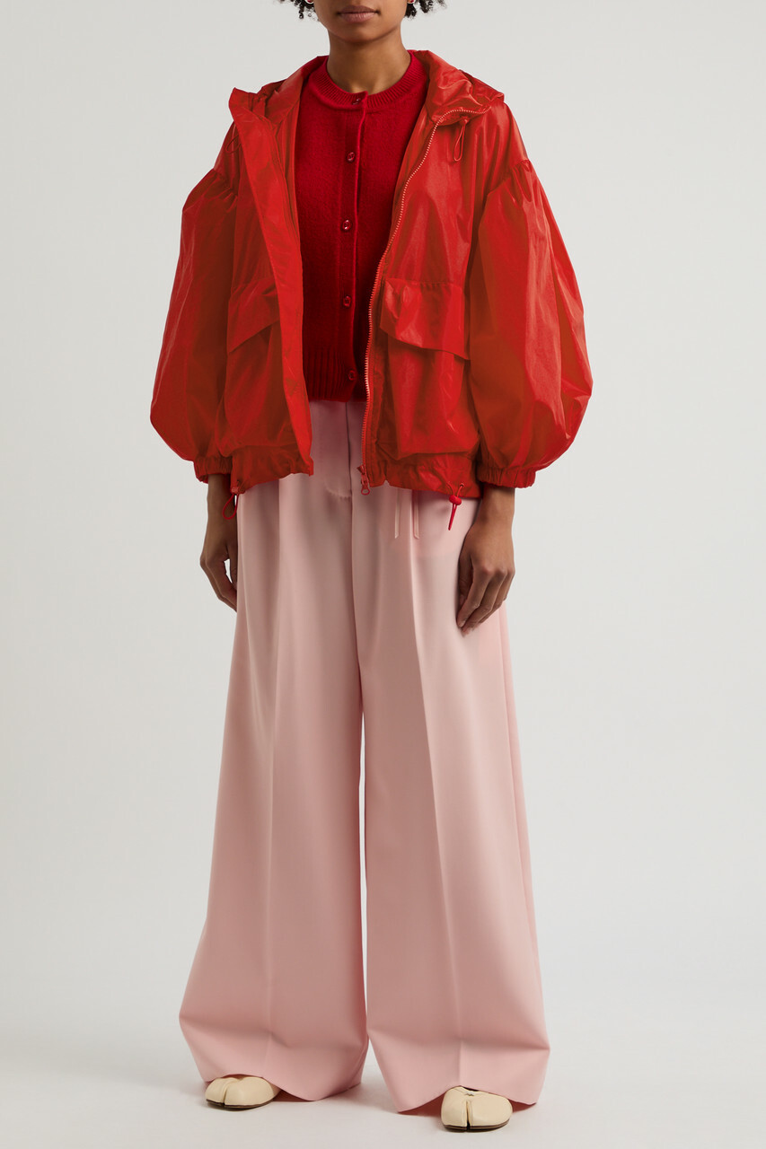 Simone Rocha Hooded Nylon Jacket Red Simone Rocha