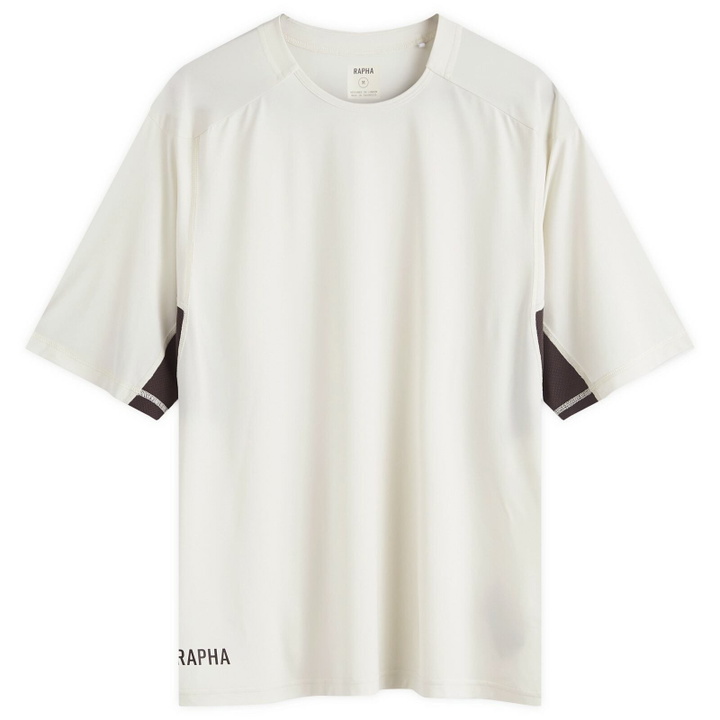 Photo: Rapha Men's Roadwear Tech T-Shirt in Off-White/Black