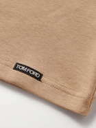 TOM FORD - Stretch-Cotton Jersey T-Shirt - Brown