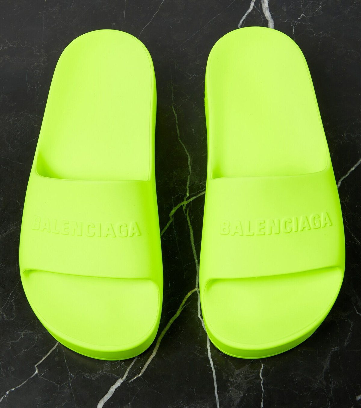 Balenciaga Chunky logo platform slides Balenciaga