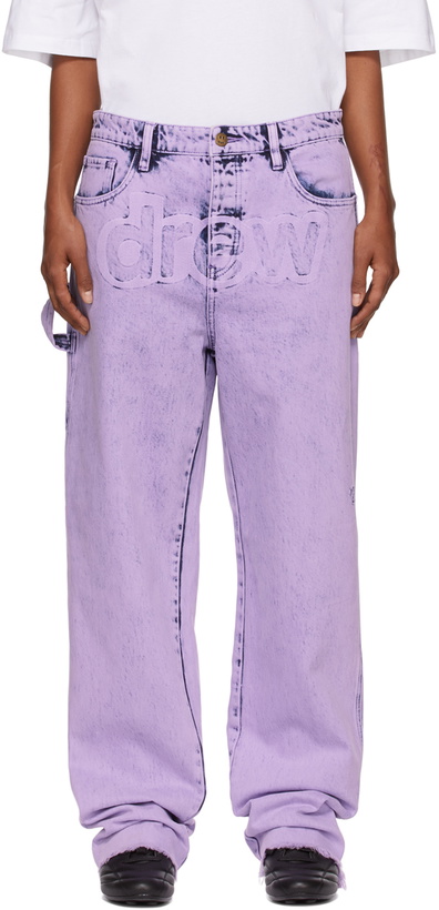 Photo: drew house SSENSE Exclusive Purple Secret Carpenter Jeans