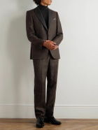 Favourbrook - Randwick Slim-Fit Faille-Trimmed Herringbone Linen and Silk-Blend Tuxedo Jacket - Brown