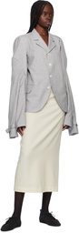 Comme des Garçons Gray Wool Tropical Blazer