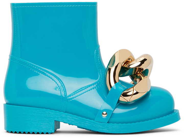 Photo: JW Anderson Blue Chain Rubber Boots
