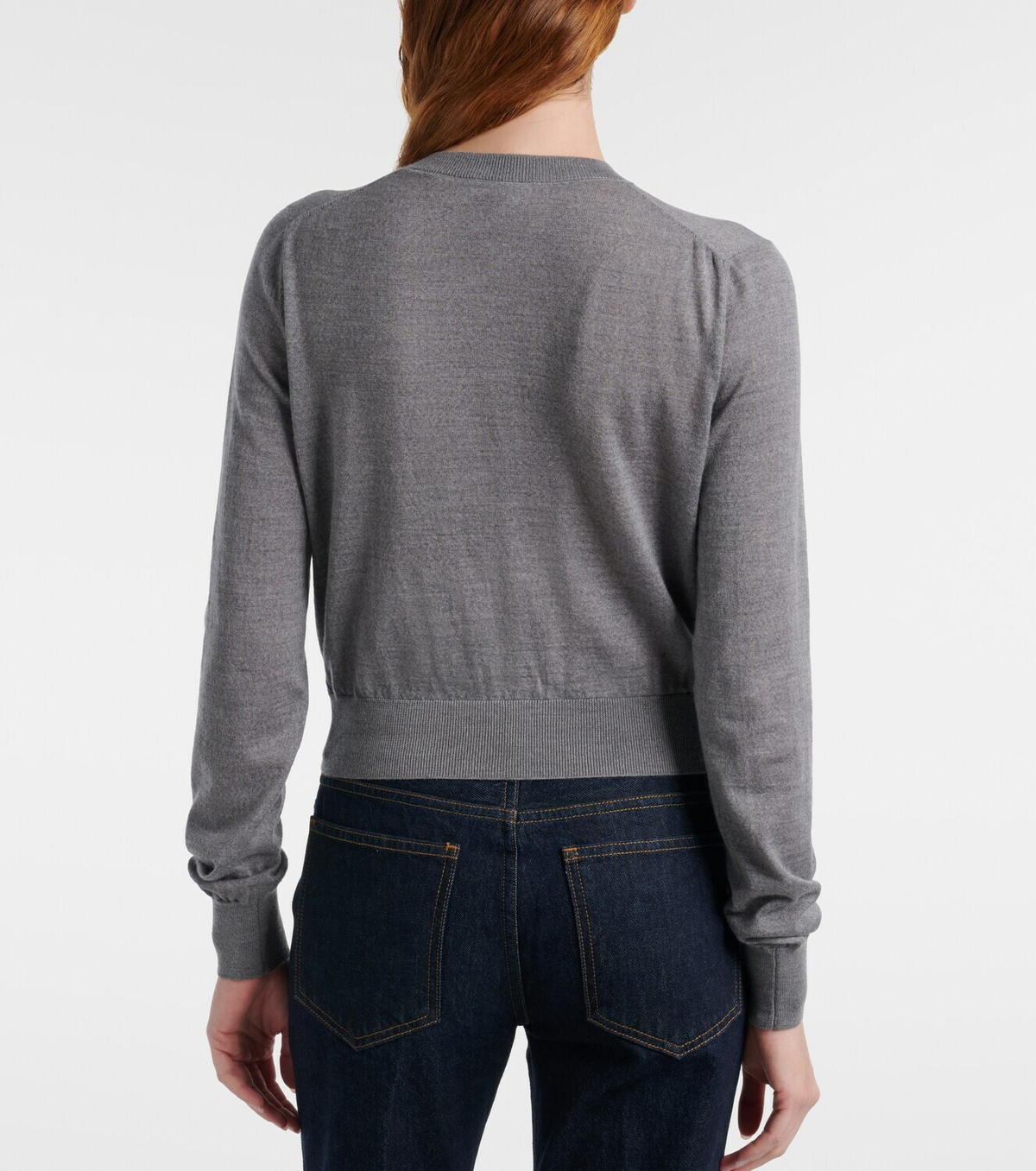 Khaite Tansy cropped wool and cashmere cardigan