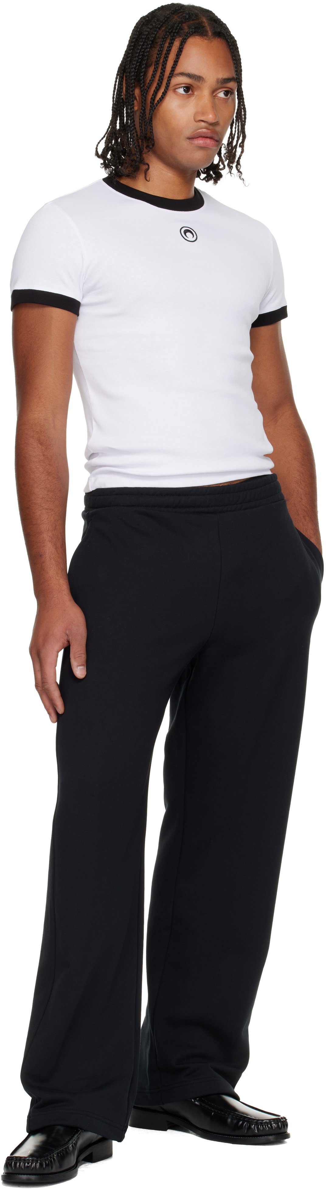 Marine Serre Black Moon Logo Fleece Sweatpants
