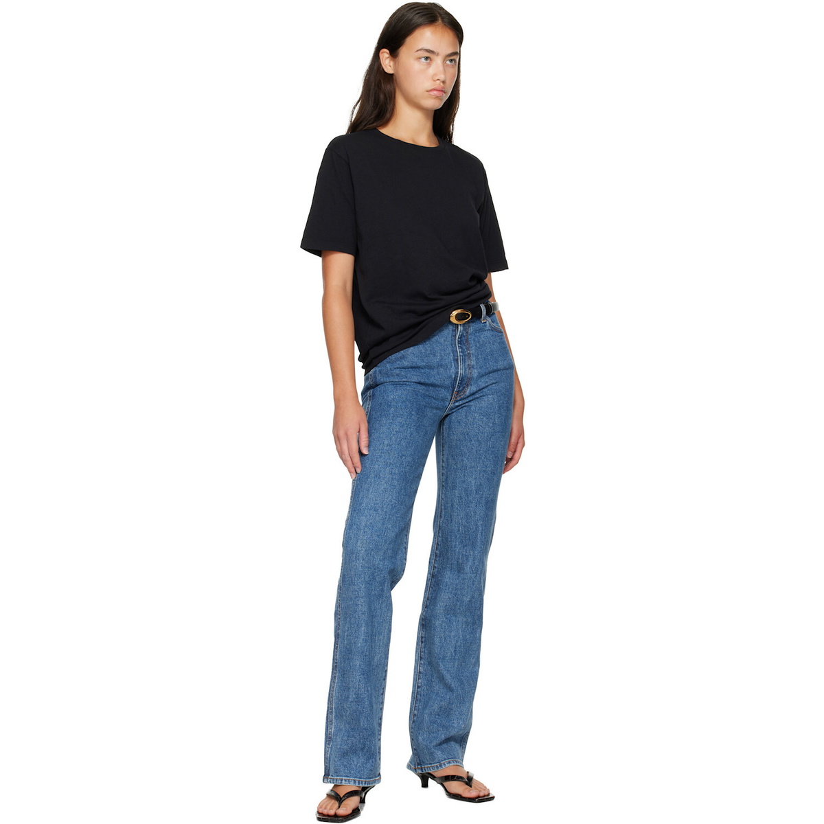 KHAITE Black Olivia Belt