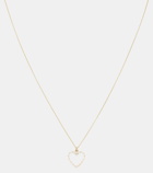 Sophie Bille Brahe Pearl Heart 14kt gold pendant necklace with pearls