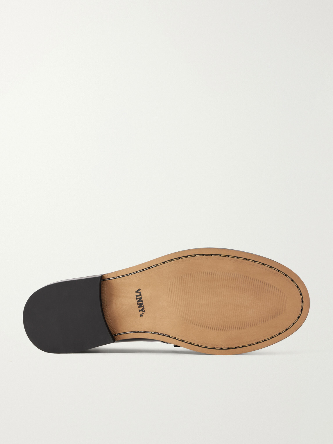 VINNY's - Louee Gathered Leather Loafers - Black