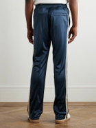 TOM FORD - Straight-Leg Webbing-Trimmed Jersey Track Pants - Blue