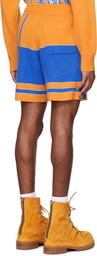 Rhude Orange & Blue Jacquard Shorts