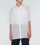 Givenchy Striped cotton voile bowling shirt