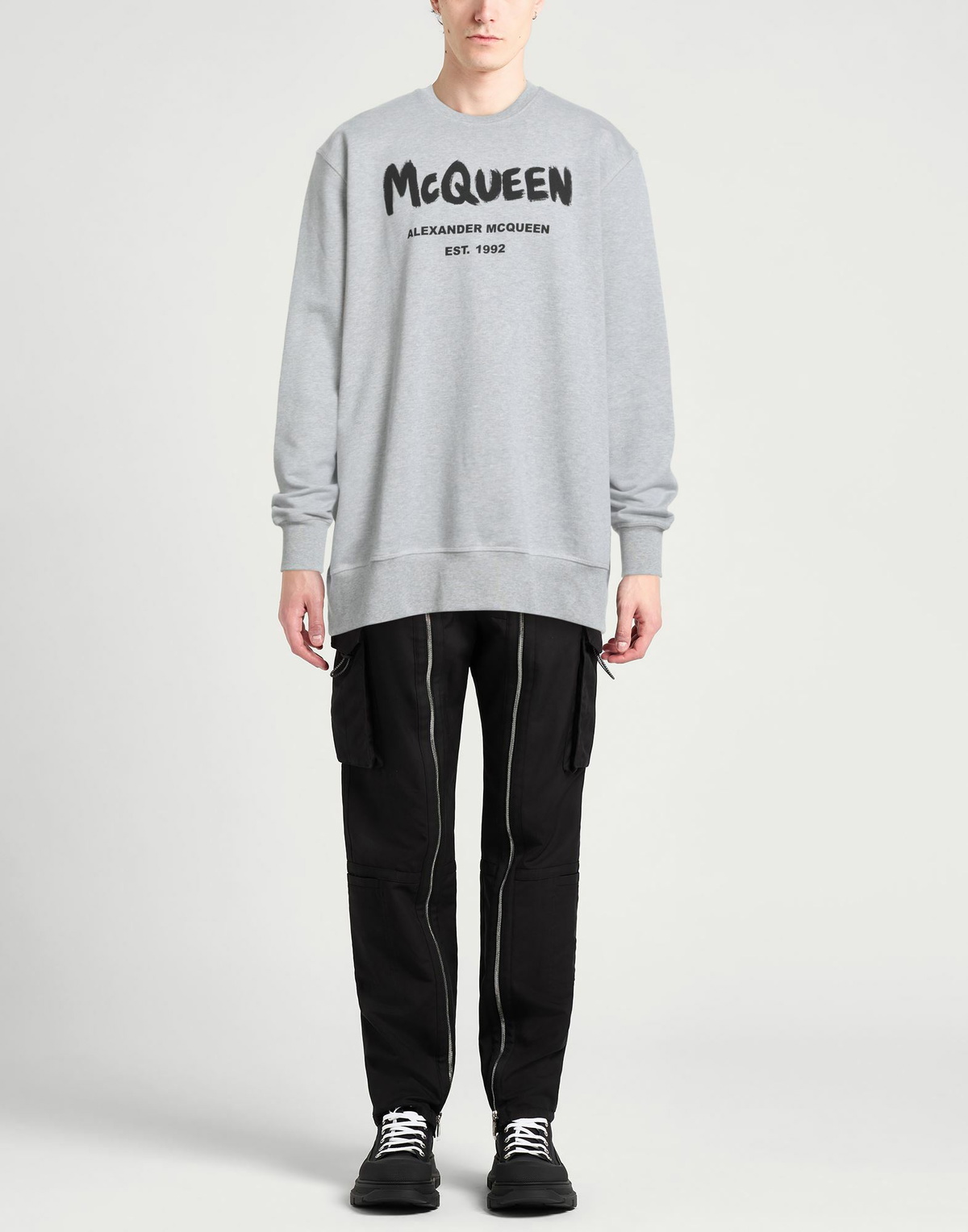 Mcqueen Mens Sweatshirt in Grey