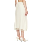 Simone Rocha Off-White Lace Trim Negligee Midi Skirt