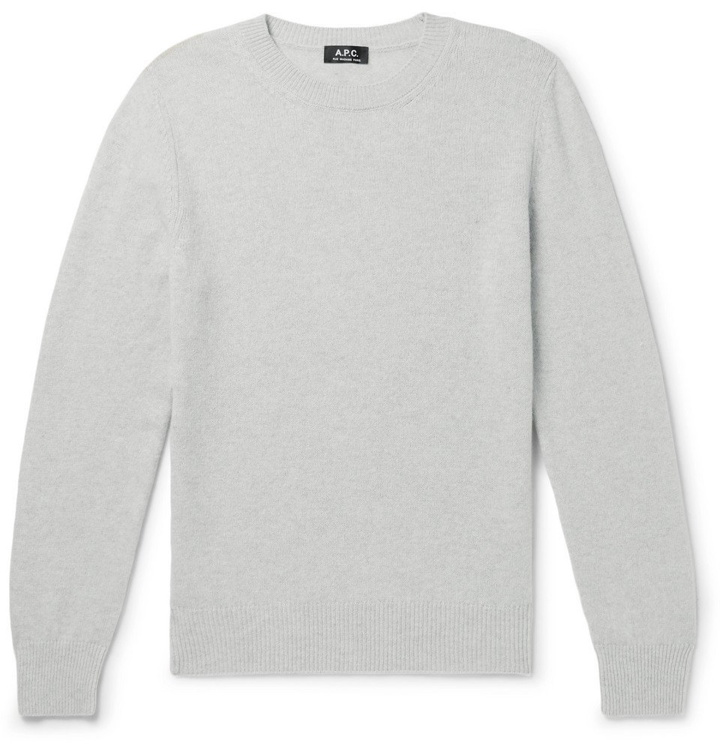Photo: A.P.C. - Colin Wool and Cotton-Blend Sweater - Men - Gray