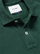 Drake's - Logo-Embroidered Cotton-Piqué Polo Shirt - Green