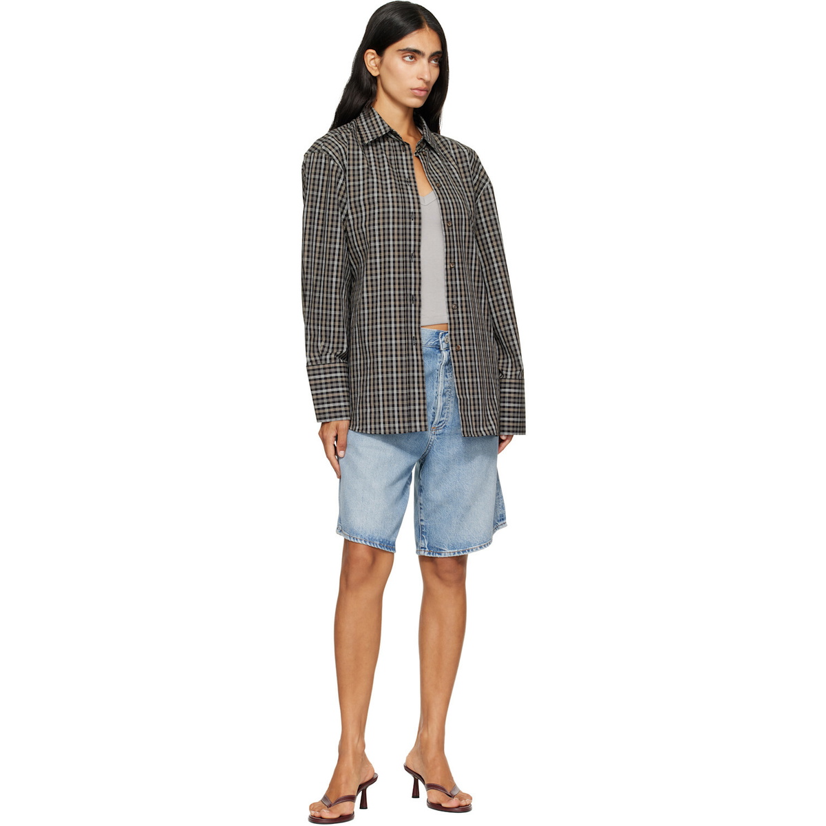 AGOLDE Blue Indra Denim Shorts