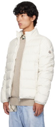 Moncler White Baudinet Down Jacket