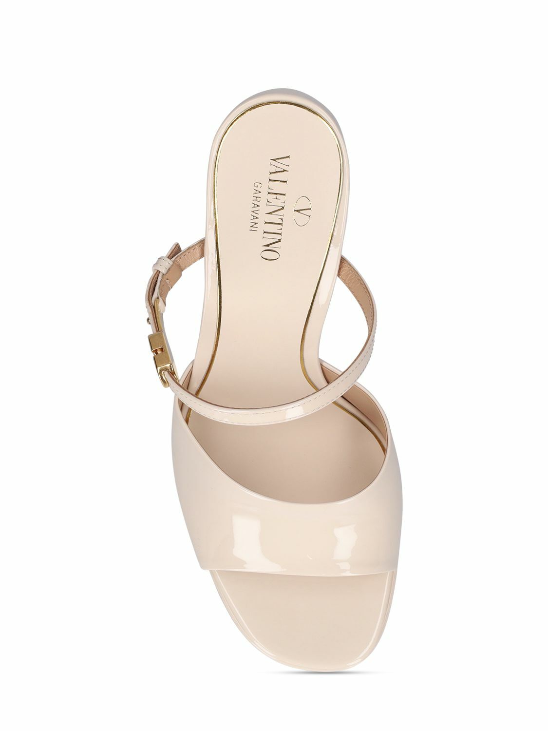 VALENTINO GARAVANI - 155mm Tan-go Patent Leather Mules
