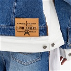 Jean Paul Gaultier Women's Contrast Panel Denim Jacket in Vintage Blue/White