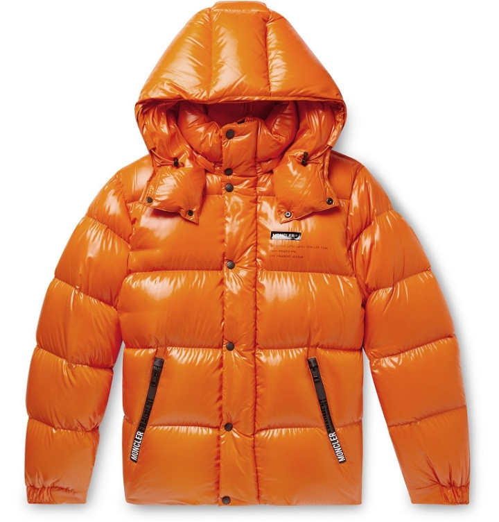 Photo: Moncler Genius - 7 Moncler Fragment Hanriot Quilted Nylon Hooded Down Jacket - Orange
