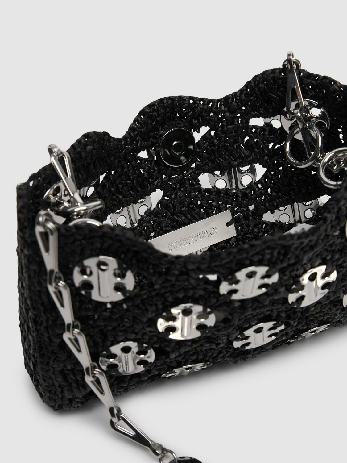 RABANNE Nano 1969 Embroidered Raffia Bag Paco Rabanne