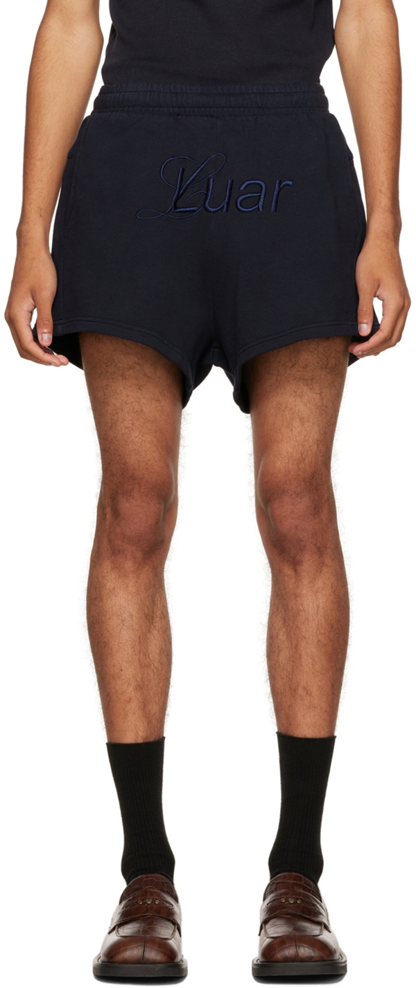 Luar Navy Embroidered Shorts