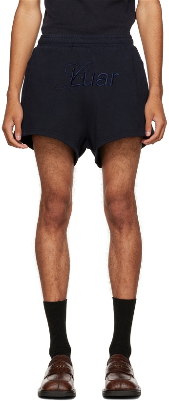 Photo: Luar Navy Embroidered Shorts