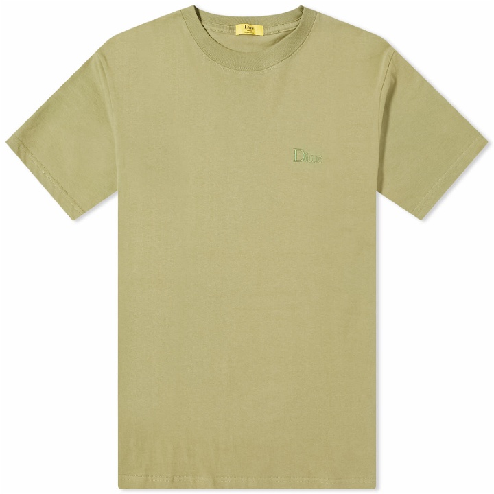Photo: Dime Men's Classic Small Logo T-Shirt in Army Green