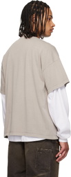 ALEXANDER DIGENOVA Taupe Taped Patch T-shirt