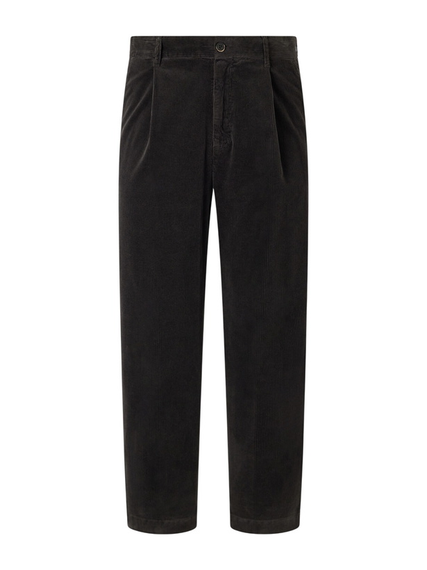 Photo: Barena - Straight-Leg Pleated Cotton-Blend Corduroy Trousers - Brown