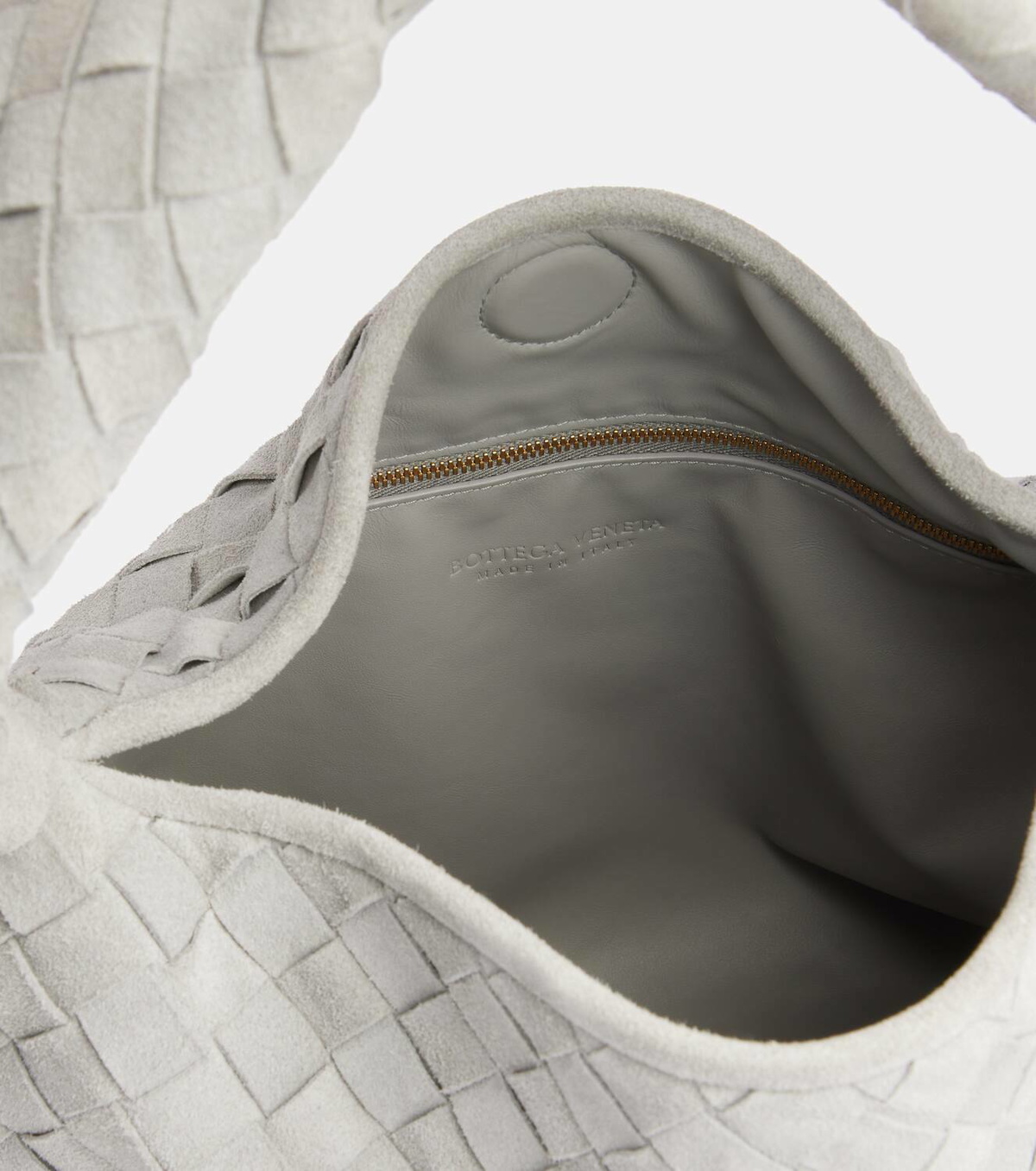 トートバッグ BOTTEGA VENETA Suede Small Hop Shoulde BOTTEGA VENETA Suede Intrecciato Small Hop Sterling 1643096