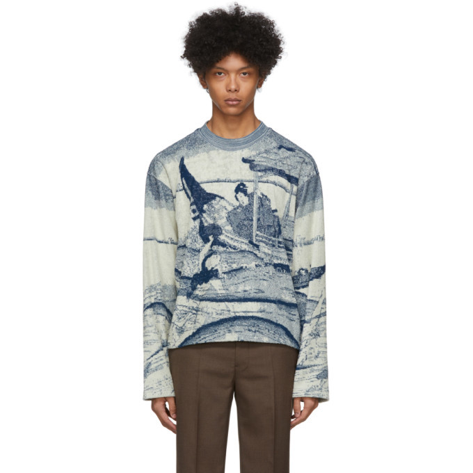 Photo: Kenzo Blue and White Jacquard Sweatshirt