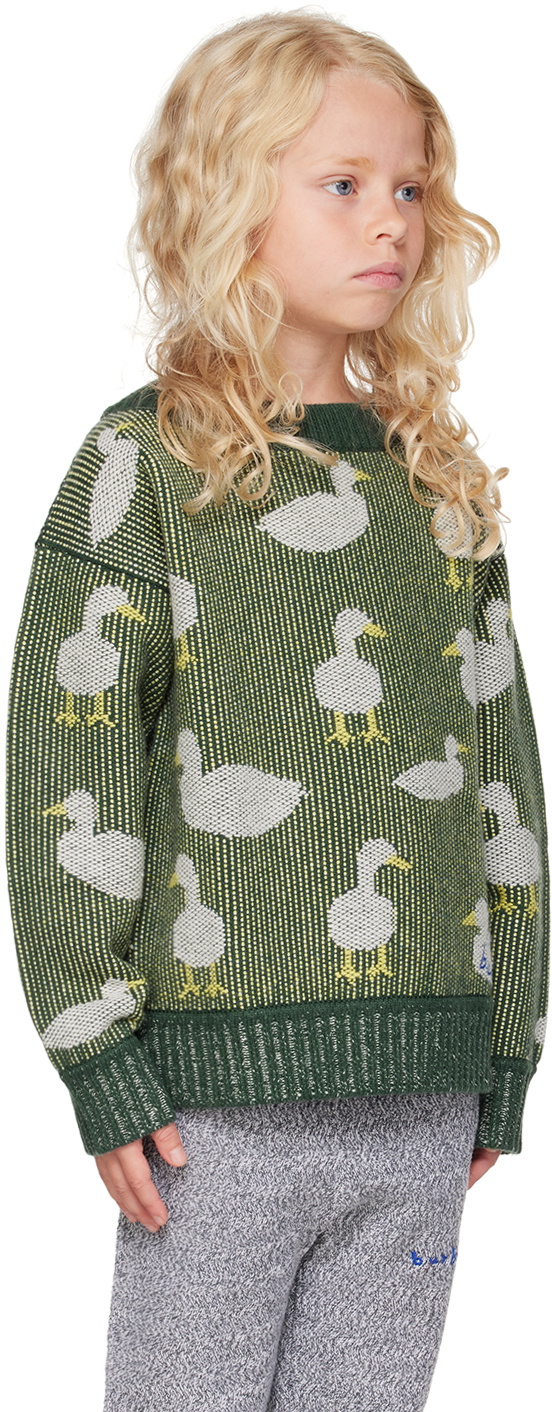 Burberry Kids Green Duck Sweater Burberry