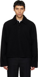 Rier Black Fleece Polo