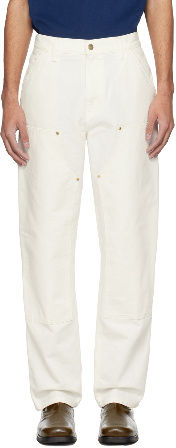 Carhartt Work In Progress White Double Knee Trousers Carhartt WIP