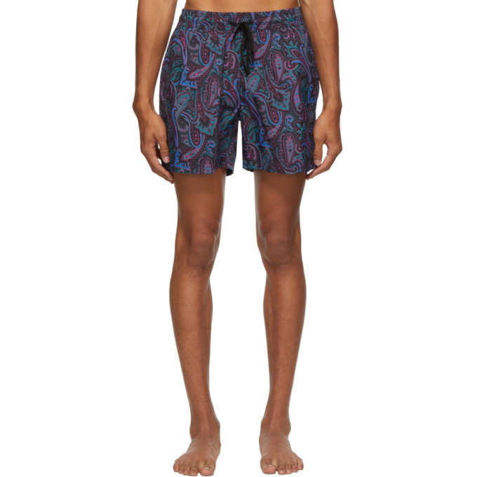 Photo: Etro Navy Paisley Swim Shorts