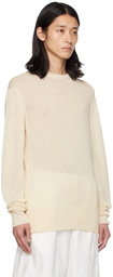 Jil Sander Off-White Patch Sweater