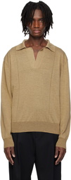 RECTO Beige Vintage Daddy Knit Polo