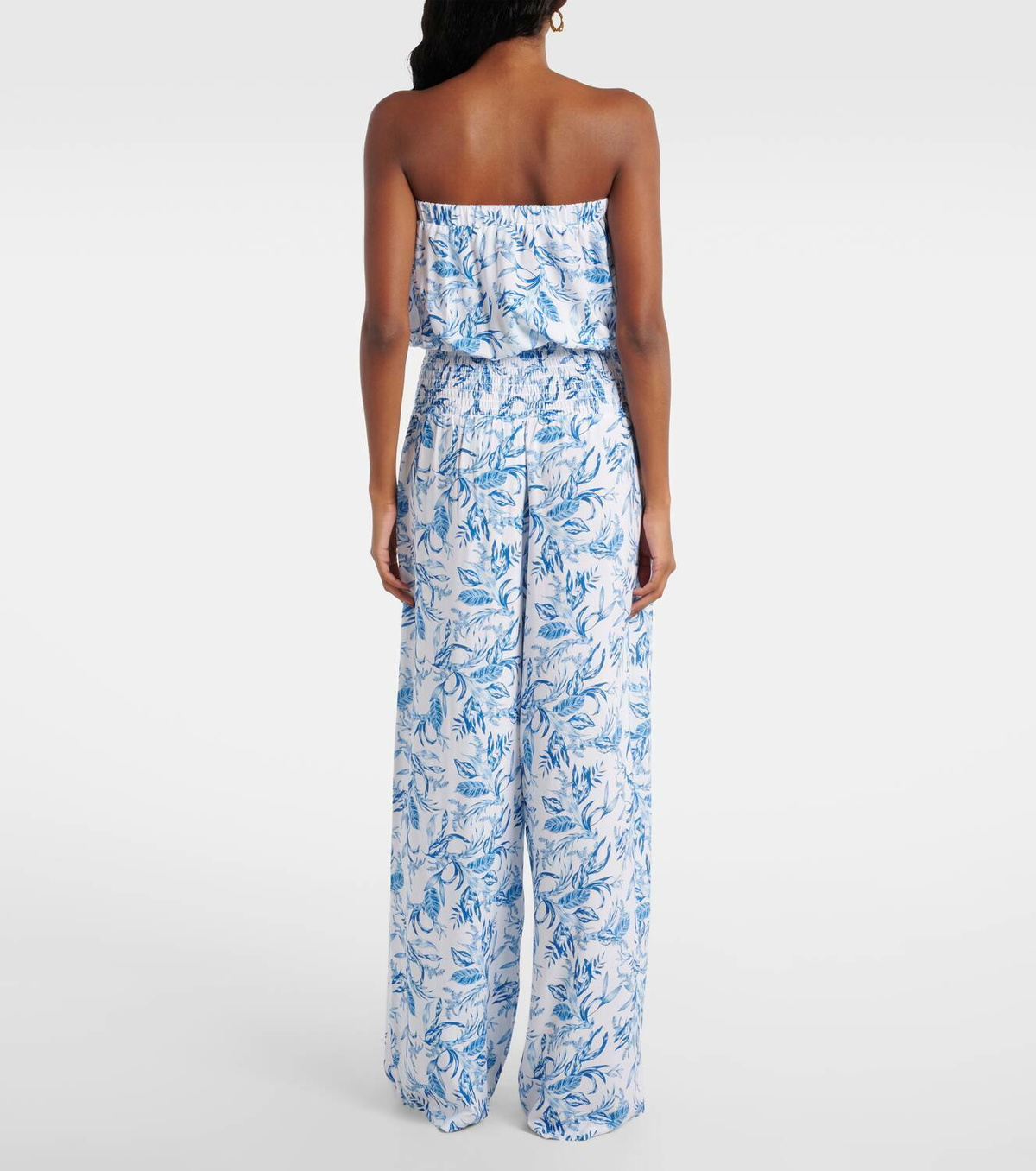 Melissa Odabash Naomi strapless cotton jumpsuit